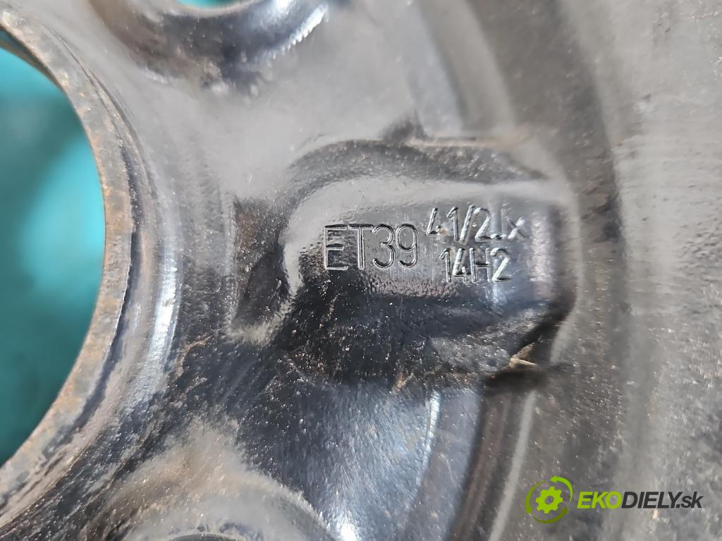Toyota Aygo 2005-2014 1.0 12V 68 hp manual 50 kW 998 cm3 5- Felga ocelový 14"