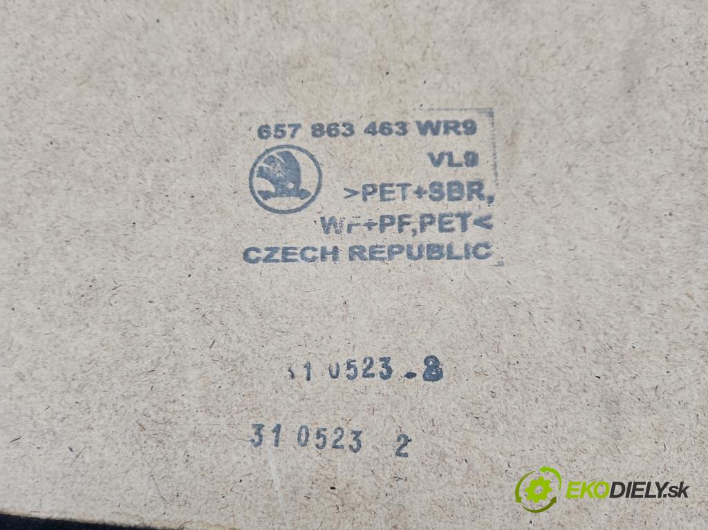 Skoda Scala 2019- 1.5 TSI 150 HP manual 110 kW 1498 cm3 5- koberec do auta kufra: 657863463