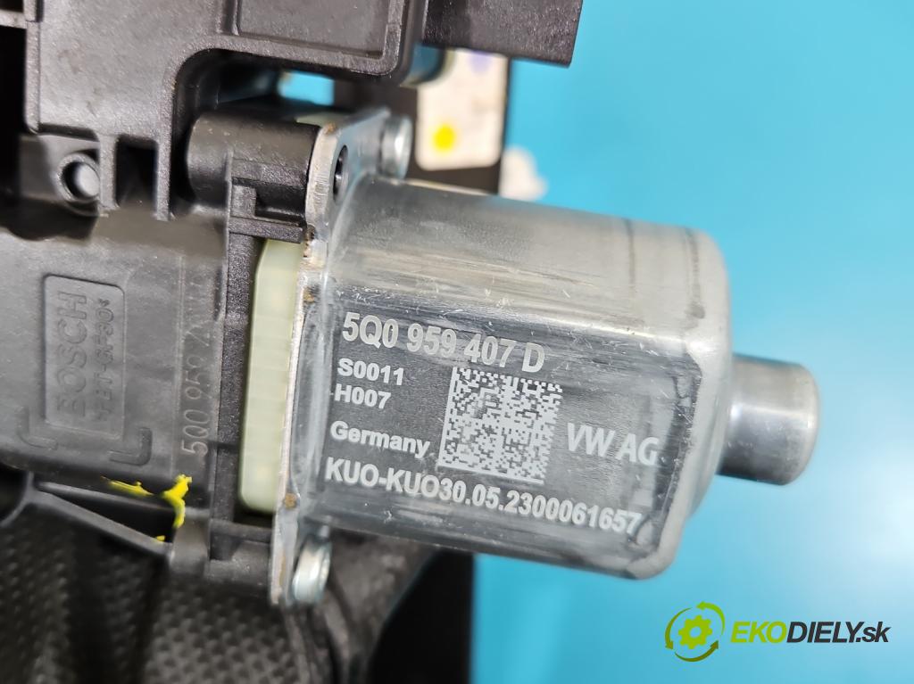 Skoda Scala 2019- 1.5 TSI 150 hp manual 110 kW 1498 cm3 5- mechanismus stahování zadní levý 5Q0959407D