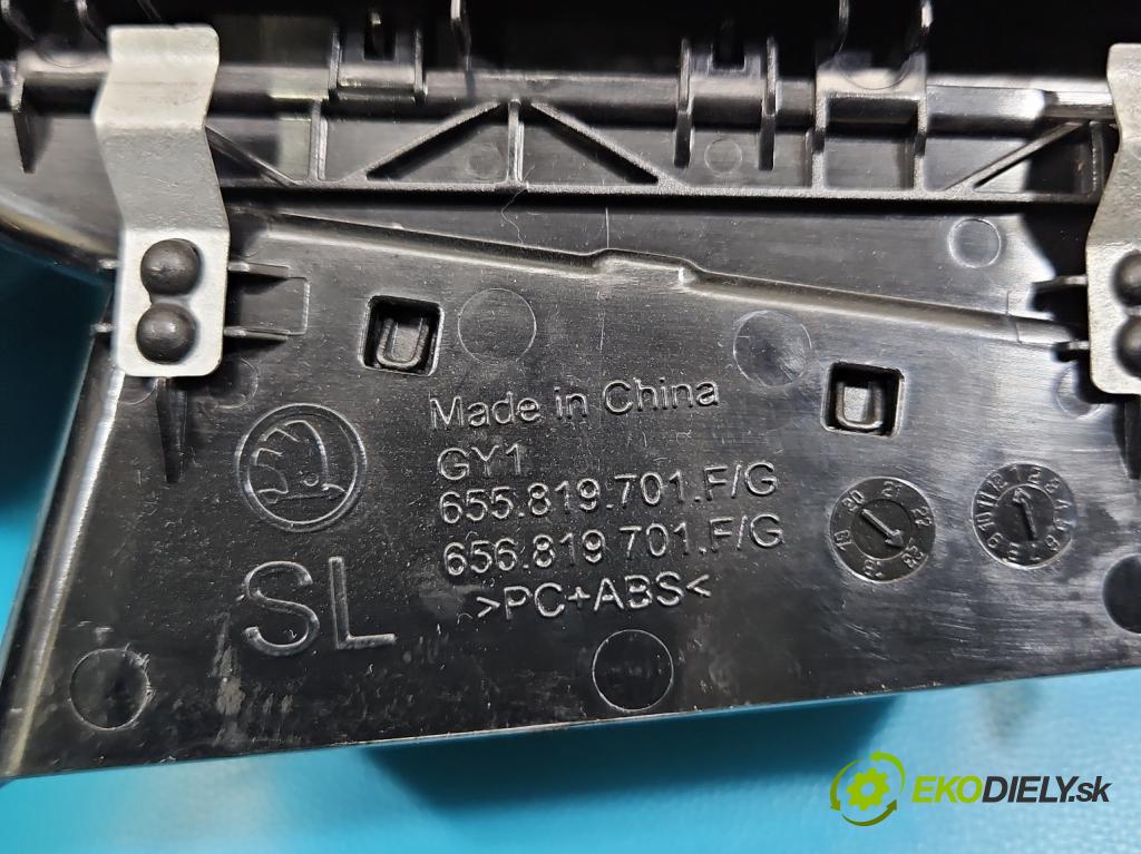 Skoda Scala 2019- 1.5 TSI 150 hp manual 110 kW 1498 cm3 5- Mřížka: topení 655819701F