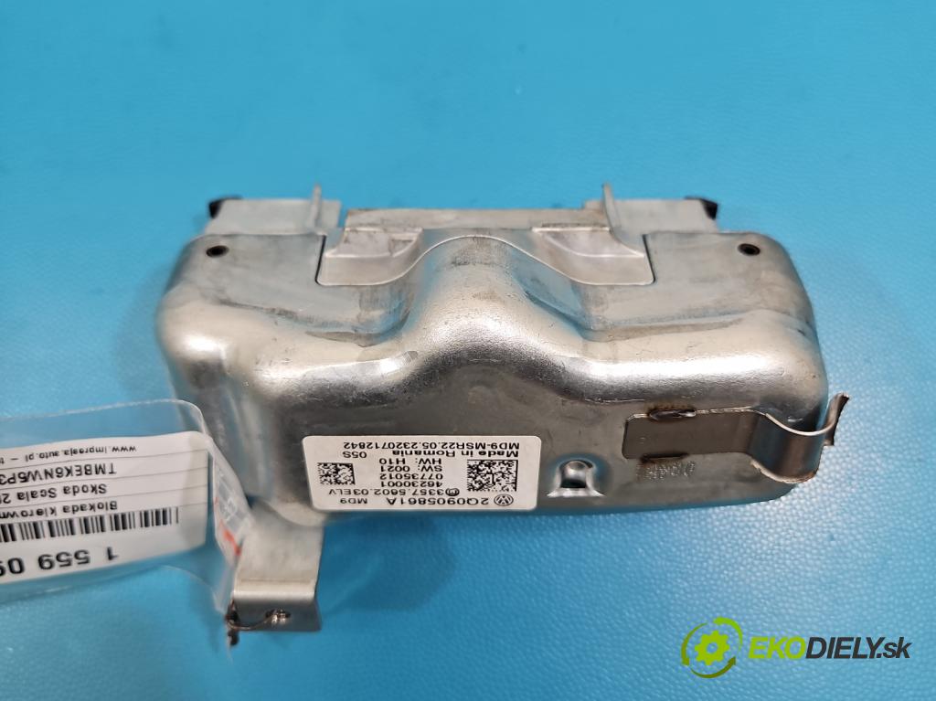 Skoda Scala 2019- 1.5 TSI 150 HP manual 110 kW 1498 cm3 5- Blokáda: řízení: 2Q0905861A (Riadenie ostatné)