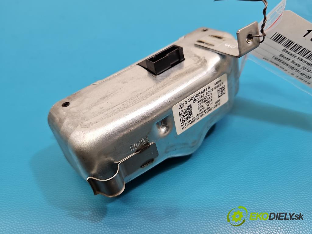 Skoda Scala 2019- 1.5 TSI 150 HP manual 110 kW 1498 cm3 5- Blokáda: řízení: 2Q0905861A (Riadenie ostatné)