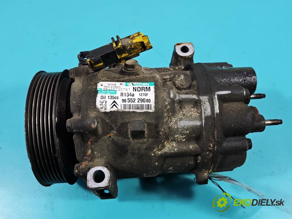 Fiat Scudo II 2006-2016 2.0 jtd 120 hp manual 88 kW 1997 cm3 5- Kompresor: klíma 9655229080 (Kompresor klimatizace)