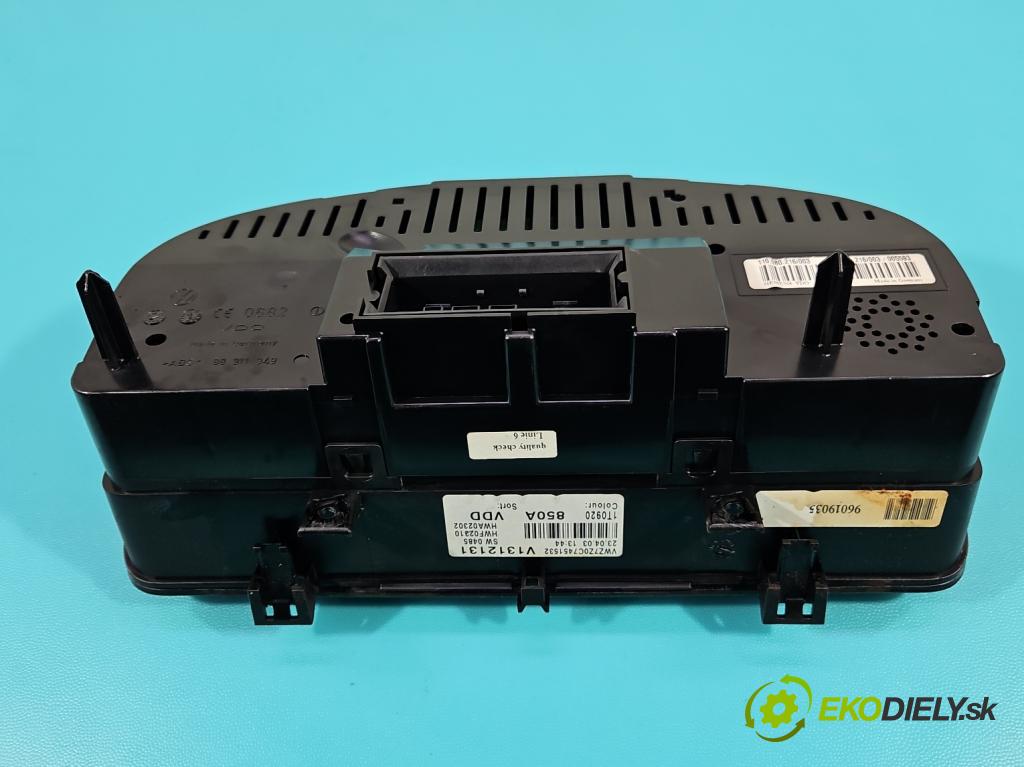Vw Touran I 2003-2015 1.9 tdi 101 hp manual 74 kW 1896 cm3 5- Přístrojová deska 1T0920850A (Přístrojová deska)