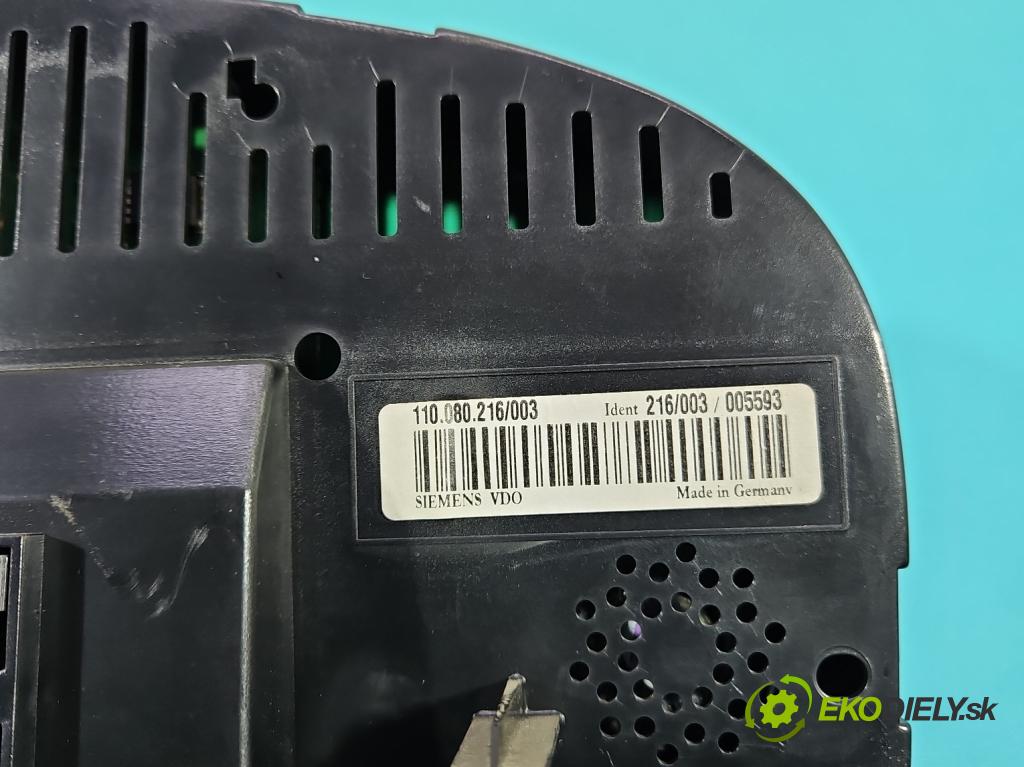 Vw Touran I 2003-2015 1.9 tdi 101 hp manual 74 kW 1896 cm3 5- Přístrojová deska 1T0920850A (Přístrojová deska)