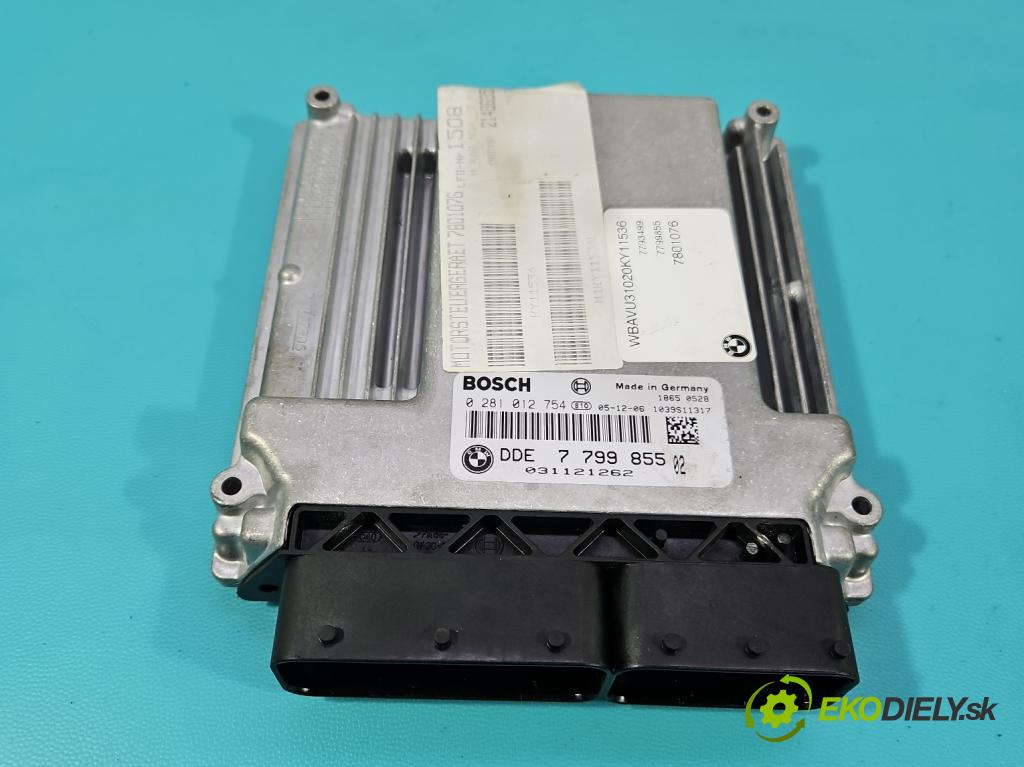 Bmw 3 E90 2005-2013 2.0d M47 163 HP manual 120 kW 1995 cm3 5- riadiaca jednotka motora 0281012754