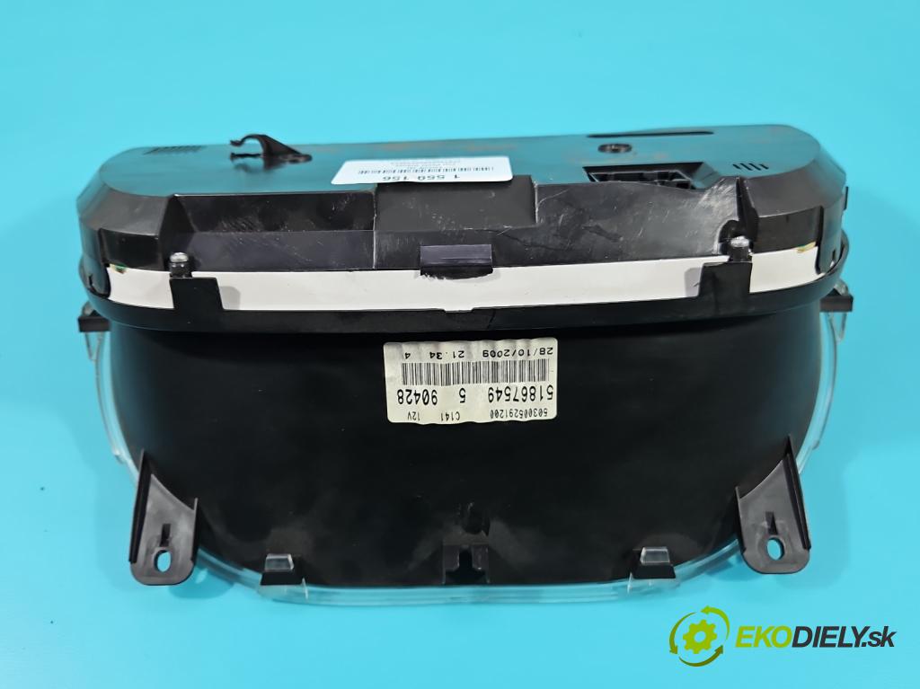 Fiat Punto Grande 1.4 8V 77 HP manual 57 kW 1368 cm3 5- prístrojovka/ budíky 51867549 (Prístrojová doska)