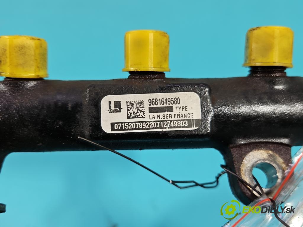 Fiat Scudo II 2006-2016 2.0 jtd 120 hp manual 88 kW 1997 cm3 5- lišta vstřikovací 9681649580 (Vstřikovací lišta)