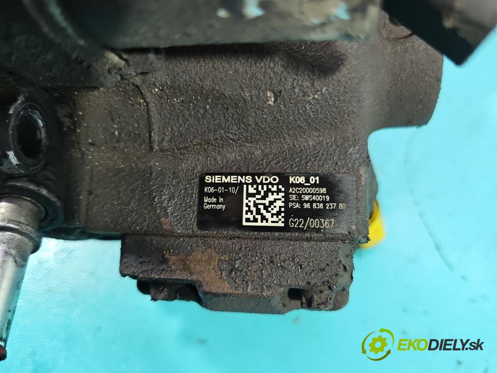 Fiat Scudo II 2006-2016 2.0 jtd 120 hp manual 88 kW 1997 cm3 5- čerpadlo vstřikovací 9683623780 (Vstřikovací čerpadlo)