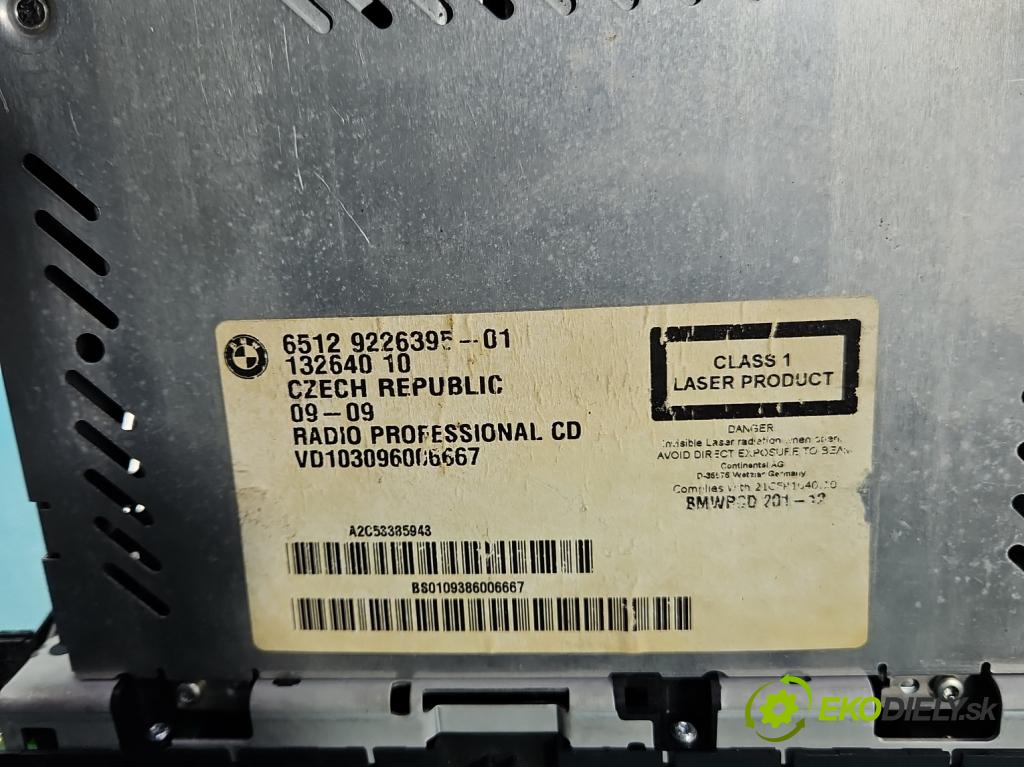 Bmw 1 E87 2004-2011 2.0d 150 HP manual 110 kW 1995 cm3 5- Radio originál 9226395