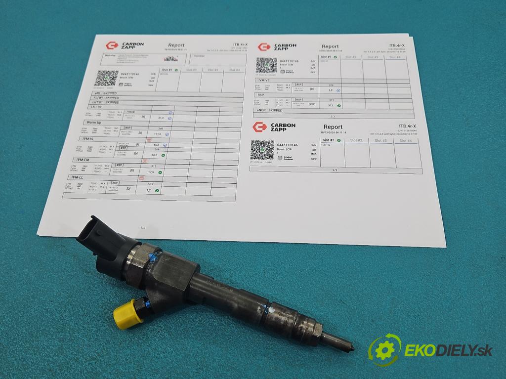 Renault Scenic I 1996-2003 1.9 dci 102 hp manual 75 kW 1870 cm3 5- vstřikovač 0445110146 (Vstřikovač paliva)