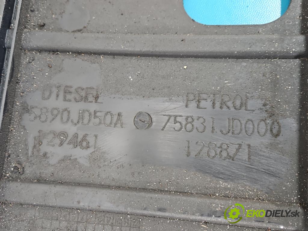 Nissan Qashqai I J10 2006-2013 1.6 16V 114 HP manual 84 kW 1598 cm3 5- kryt motora dolní: 75831JD000