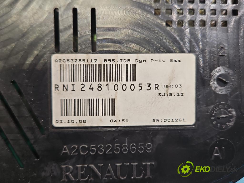 Renault Megane III 2008-2016 1.6 16V 110 hp manual 81 kW 1598 cm3 5- Přístrojová deska 248100053R (Přístrojová deska)