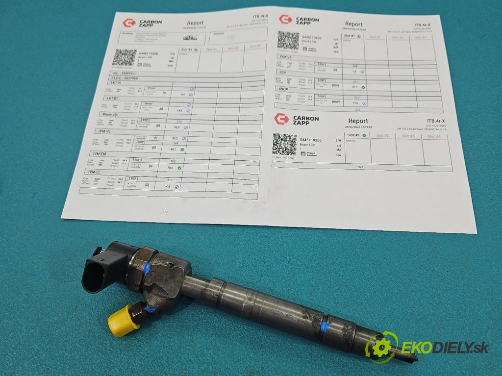Chrysler Pt cruiser 2.2 CRD 121KM manual 89 kW 2148 cm3 5- vstřikovač 0445110200 (Vstřikovač paliva)