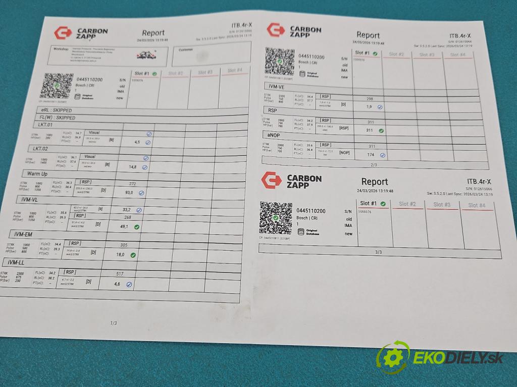 Chrysler Pt cruiser 2.2 CRD 121KM manual 89 kW 2148 cm3 5- vstrek 0445110200 (Vstrekovač paliva)