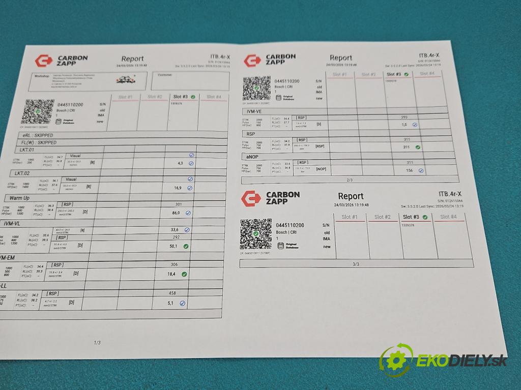 Chrysler Pt cruiser 2.2 CRD 121KM manual 89 kW 2148 cm3 5- vstrek 0445110200 (Vstrekovač paliva)