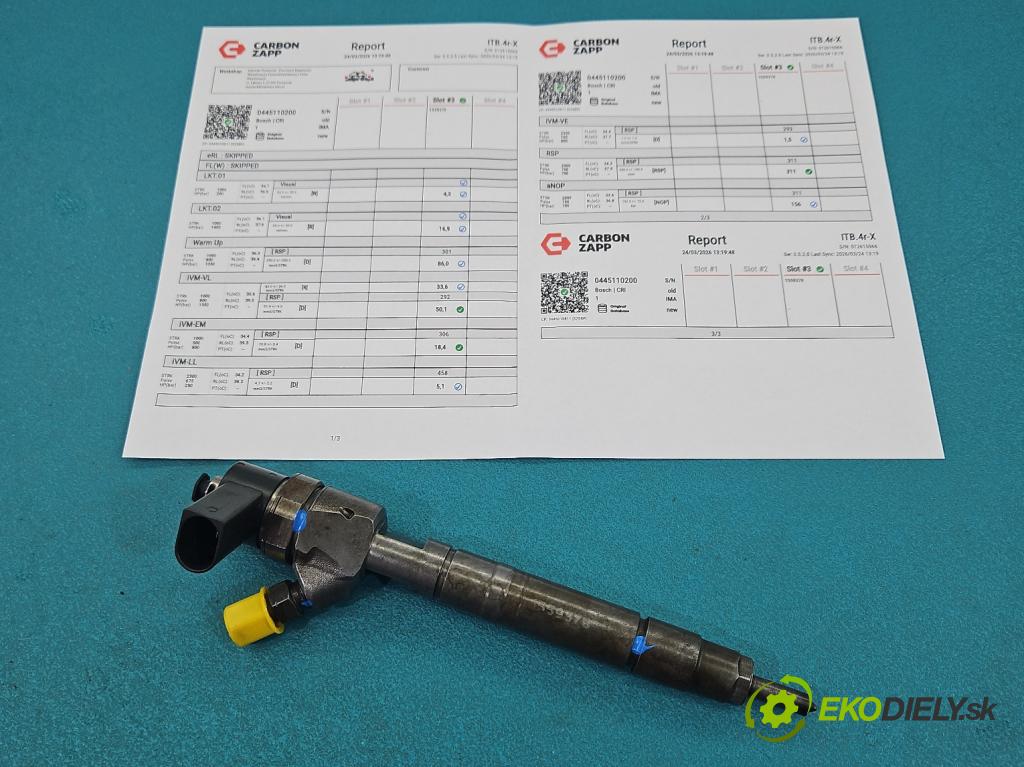 Chrysler Pt cruiser 2.2 CRD 121KM manual 89 kW 2148 cm3 5- vstřikovač 0445110200 (Vstřikovač paliva)
