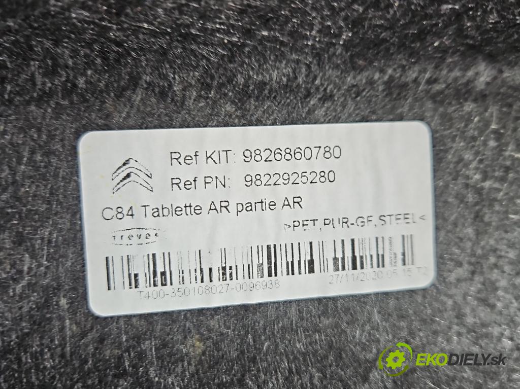 Citroen C5 Aircross 17-25 1.2 T 131 HP manual 96 kW 1199 cm3 5- zadná 9826860780 (Pláto kufra)