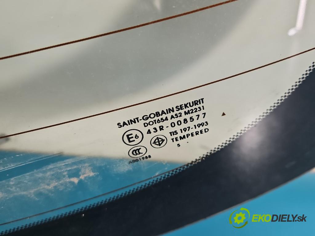 Mazda 3 I BK 2003-2009 1.6 citd 109 HP manual 80 kW 1560 cm3 5- sklo zadná  (Sklo zadné)