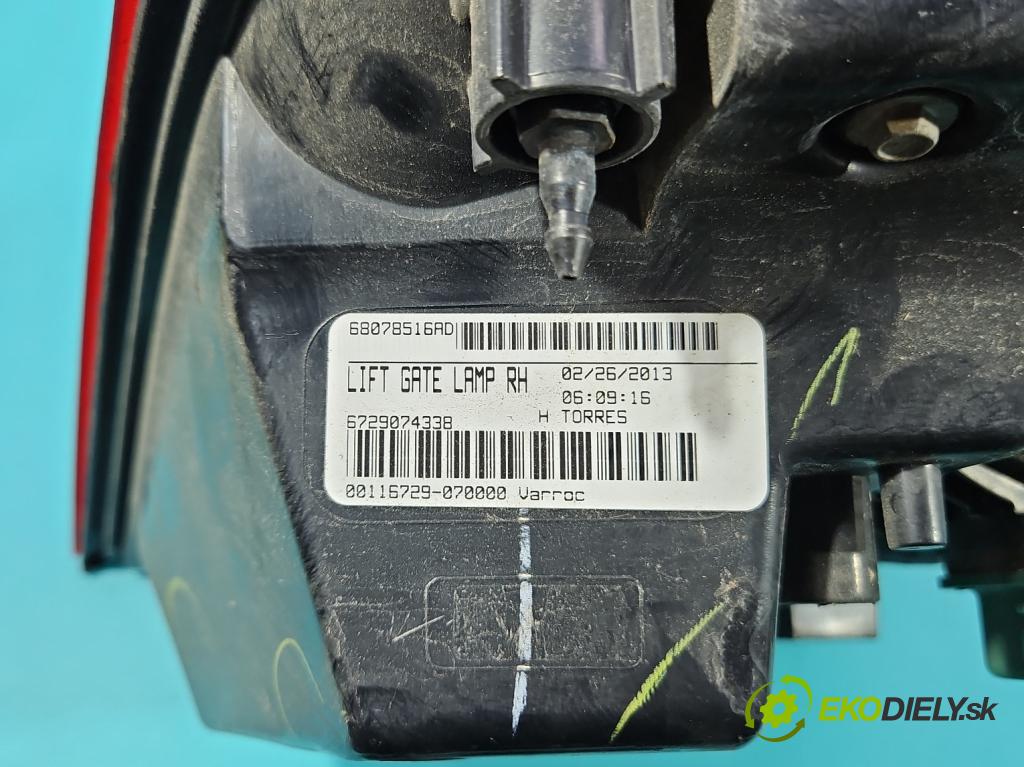 Fiat Freemont 2.0 jtd 170 HP manual 125 kW 1956 cm3 5- svetlo / reflektor zadné pravé 68078516AD (Kľučka dverí ostatné)