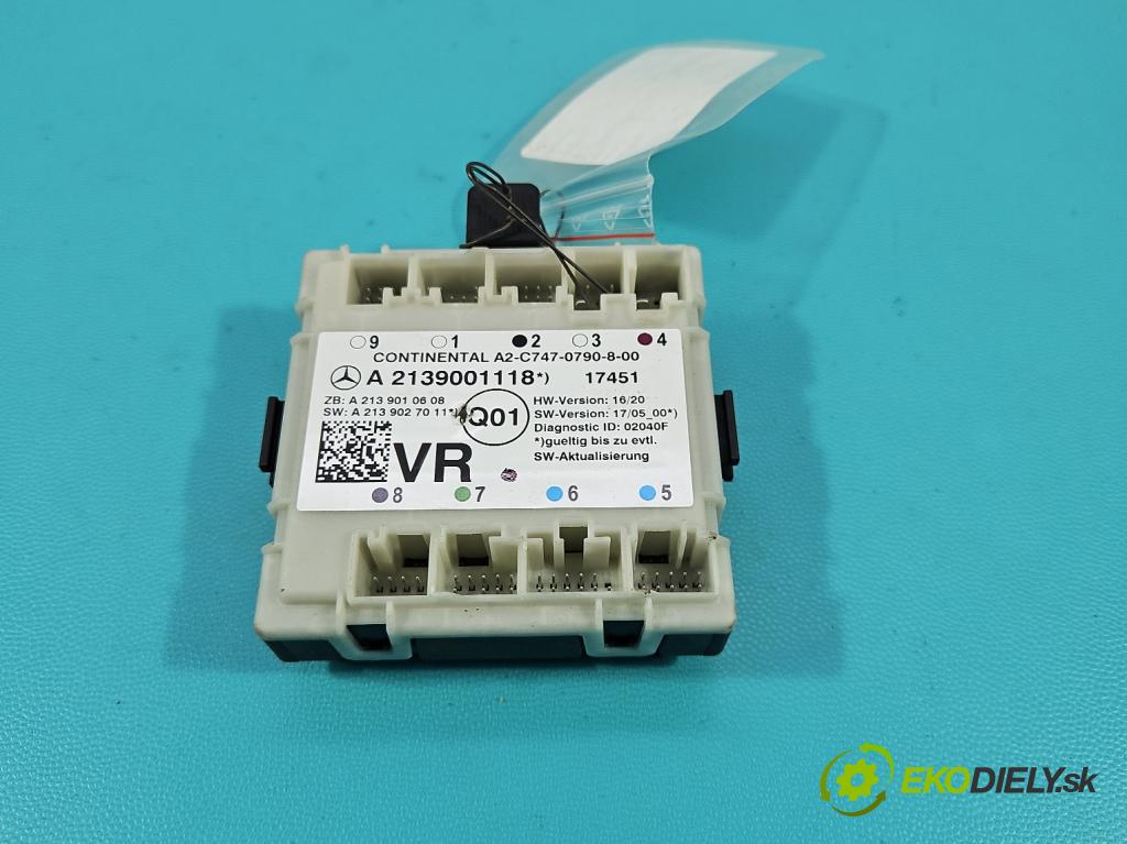 Mercedes E W213 2016-2023 2.0 CDI 194KM: automatic 143 kW 1950 cm3 4- riadiaca jednotka ostatné A2139001118