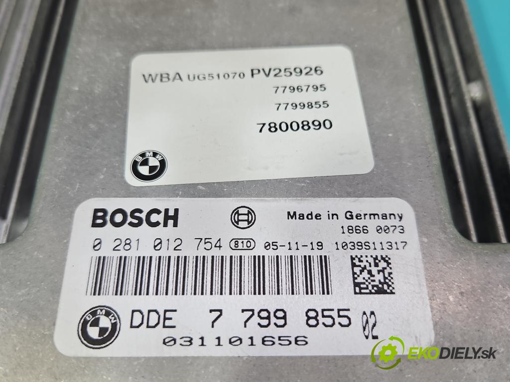 Bmw 1 E87 2004-2011 2.0d 150 HP manual 110 kW 1995 cm3 5- riadiaca jednotka motora 0281012754