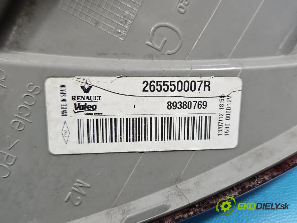Renault Megane III 2008-2016 1.6 16V 110 hp manual 81 kW 1598 cm3 5- světlo zadní levé 265550007R (Klika dveří ostatní)