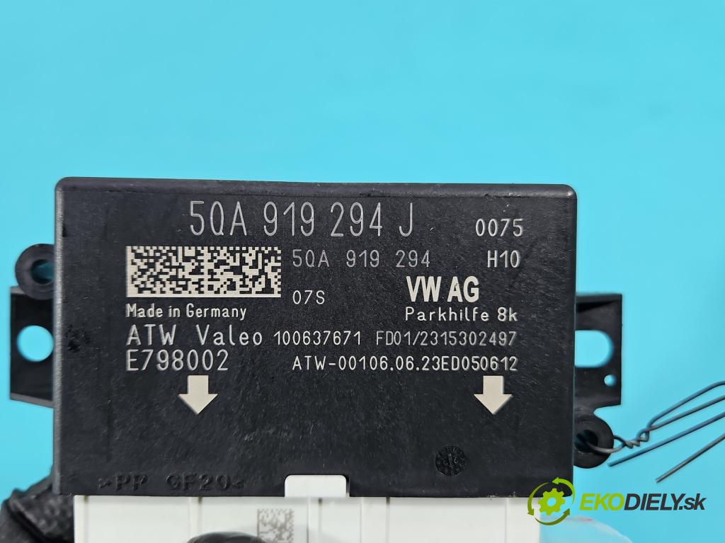 Skoda Scala 2019- 1.5 TSI 150 HP manual 110 kW 1498 cm3 5- riadiaca jednotka parkovaní: 5QA919294J