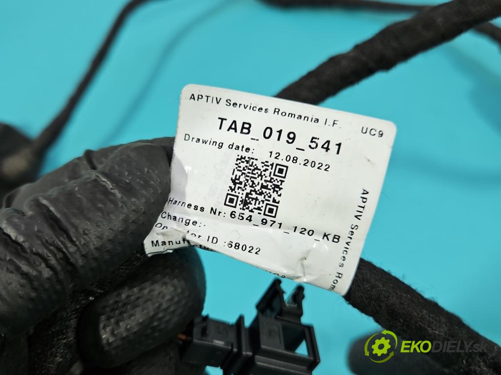 Skoda Scala 2019- 1.5 TSI 150 HP manual 110 kW 1498 cm3 5- Zväzok: dvere predné vľavo: 654971120KB