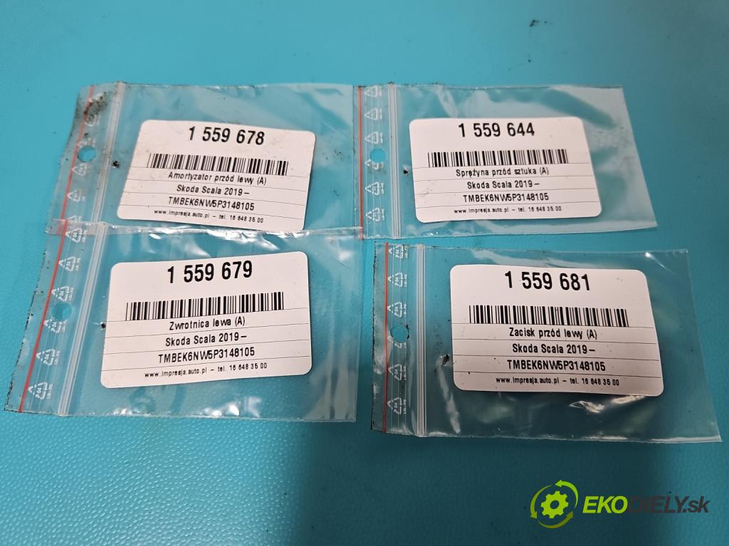 Skoda Scala 2019- 1.5 TSI 150 HP manual 110 kW 1498 cm3 5- brzdič predné ľavý  (Kľučka dverí ostatné)