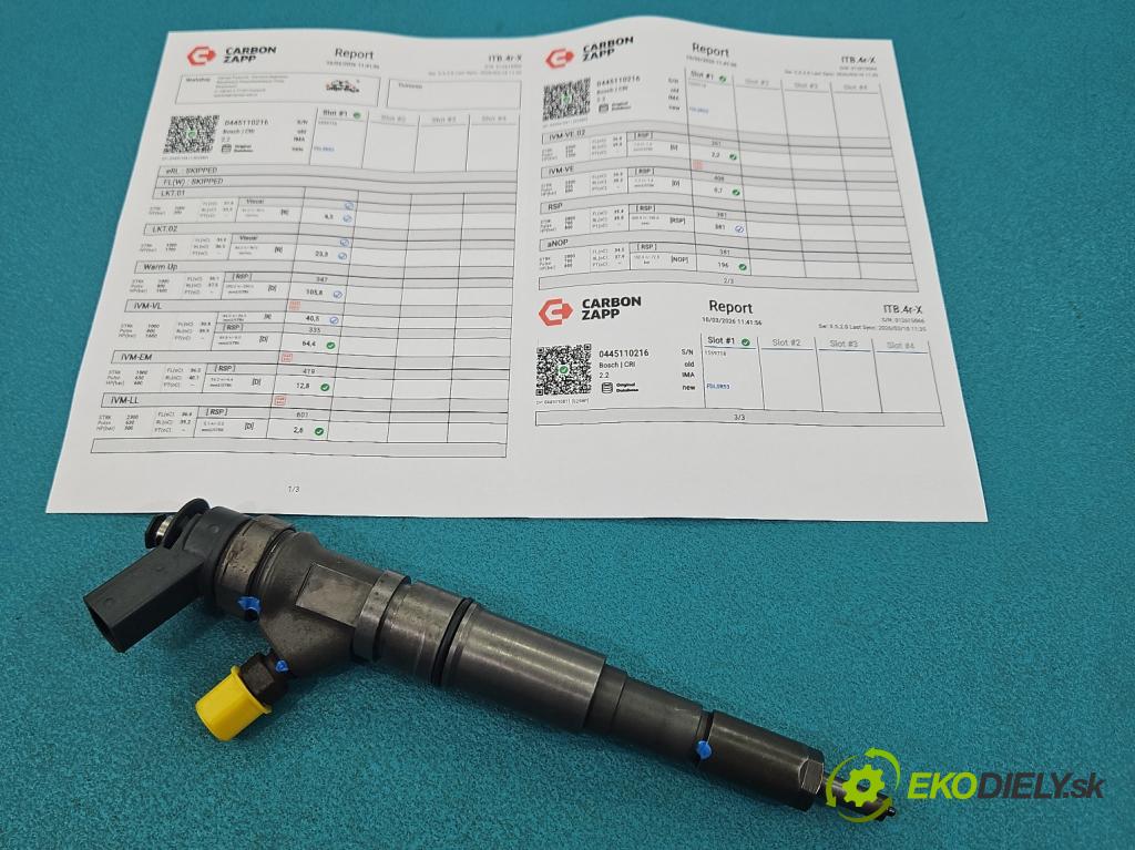Bmw X3 E83 2003-2010 2.0d 150 hp manual 110 kW 1995 cm3 5- vstřikovač 0445110216 (Vstřikovač paliva)
