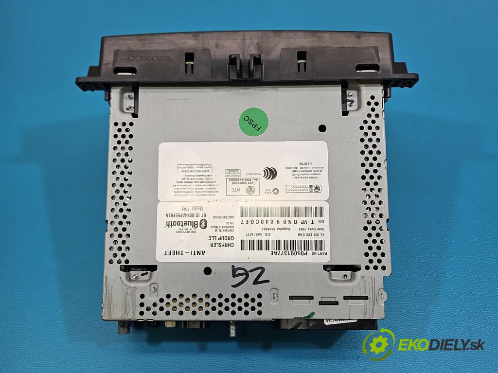 Jeep Cherokee KL 2013-2023 2.0 multijet: 140 HP manual 103 kW 1956 cm3 5- Radio originál P05091377AE