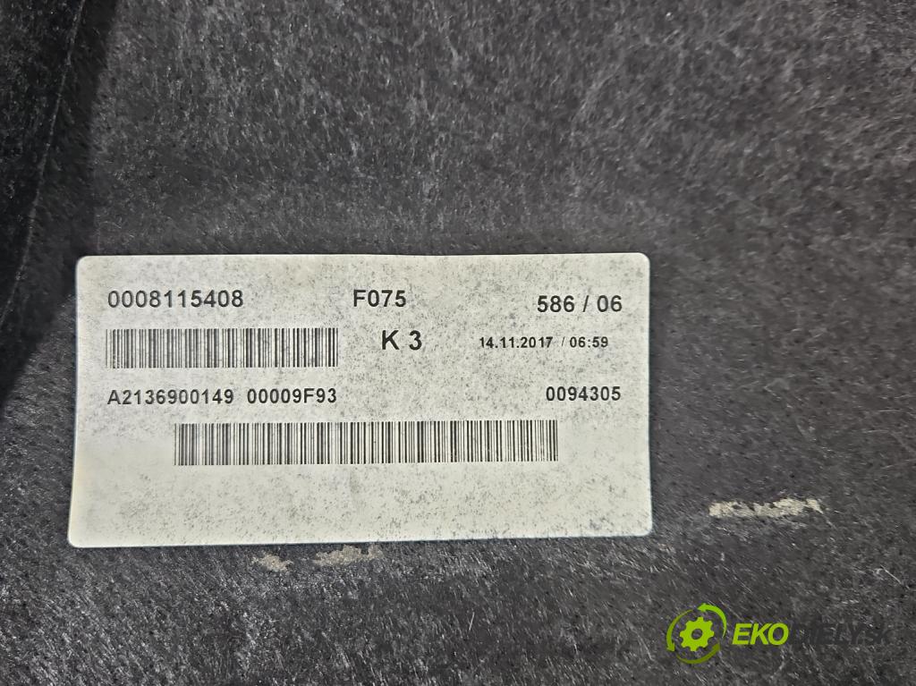 Mercedes E W213 2016-2023 2.0 CDI 194KM automatic 143 kW 1950 cm3 4- pláto zadní A2136900149 (Kryt zavazadlového prostoru)