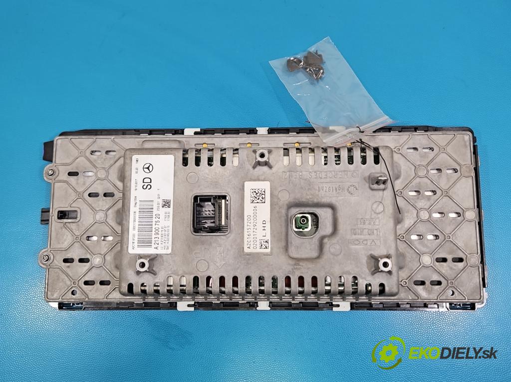 Mercedes E W213 2016-2023 2.0 CDI 194KM: automatic 143 kW 1950 cm3 4- Zobrazit: A2139007520 (Prístrojová doska)