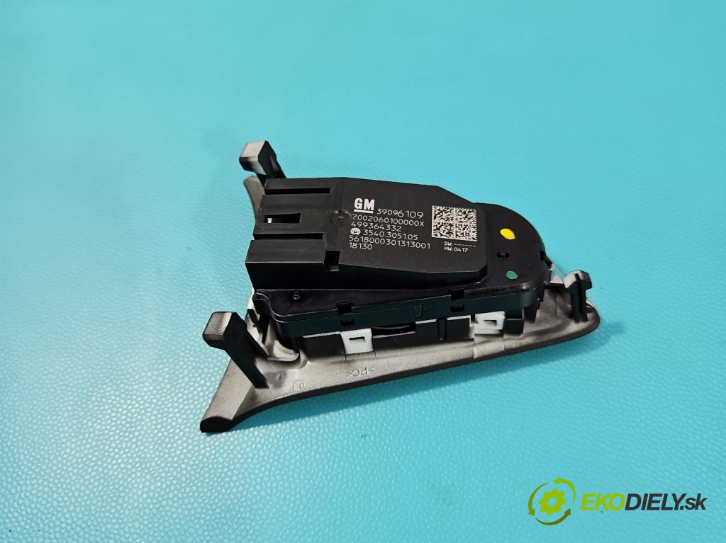 Opel Insignia B 2017-2022 2.0 T 260 HP automatic 191 kW 1998 cm3 5- prepínač multifunkční: řízení: 39096109 (Prepínacie páčky pod volantom)