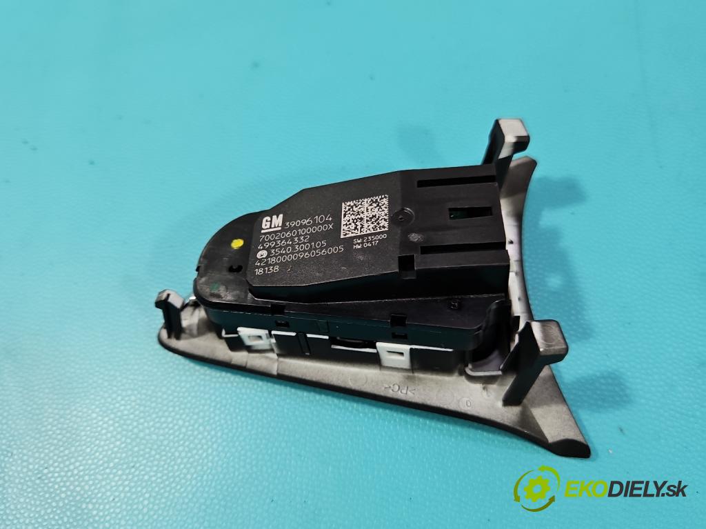 Opel Insignia B 2017-2022 2.0 T 260 HP automatic 191 kW 1998 cm3 5- prepínač multifunkční: řízení: 39096104 (Prepínacie páčky pod volantom)