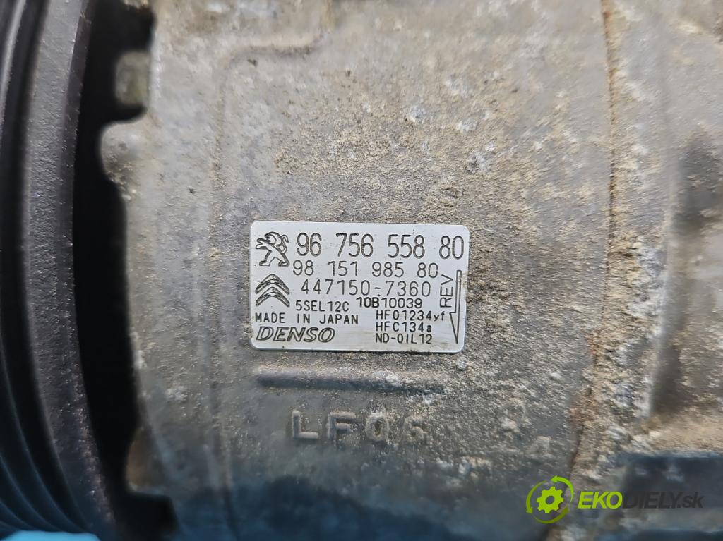 Peugeot 508 II 2018- 1.6 224 hp automatic 165 kW 1598 cm3 5- Kompresor: klíma 9675655880 (Kompresor klimatizace)