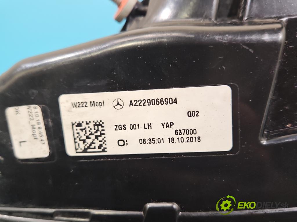 Mercedes S W222 2013-2020 3.0 cdi 656929 340KM: automatic 250 kW 2925 cm3 4- svetlo / reflektor zadné ľavé A2229066904 (Kľučka dverí ostatné)