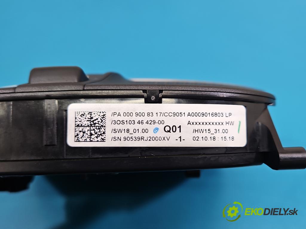 Mercedes S W222 2013-2020 3.0 cdi (656929) 340KM: automatic 250 kW 2925 cm3 4- svetlo / reflektor interiéra 0009008317