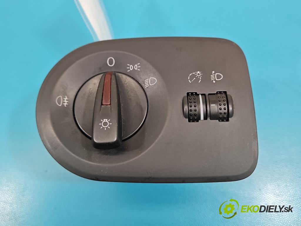 Seat Ibiza IV 6J 2008-2017 1.2 12V 69KM manual 51 kW 1198 cm3 5- prepínač světla: na doska: 6J1941531H