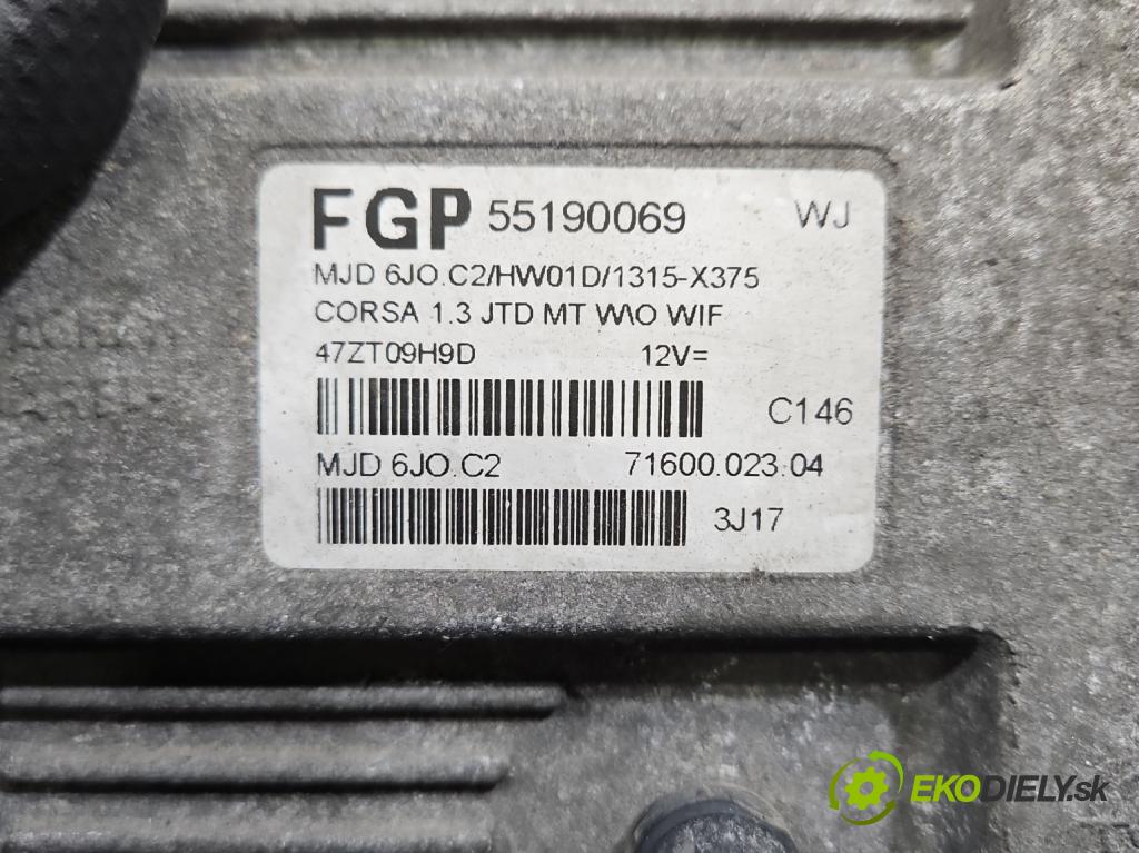 Opel Corsa C 2000-2006 1.3 cdti 69KM manual 51 kW 1248 cm3 3- riadiaca jednotka motora 55190069