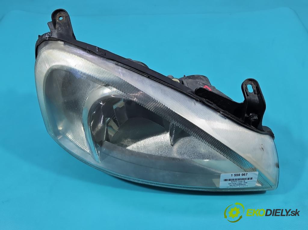 Opel Corsa C 2000-2006 1.3 cdti 69KM manual 51 kW 1248 cm3 3- světlo pravý  (Pravé přední světlo)