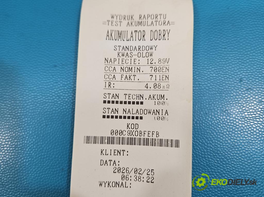 Opel Corsa C 2000-2006 1.3 cdti 69KM manual 51 kW 1248 cm3 3- Akumulator automobilovy