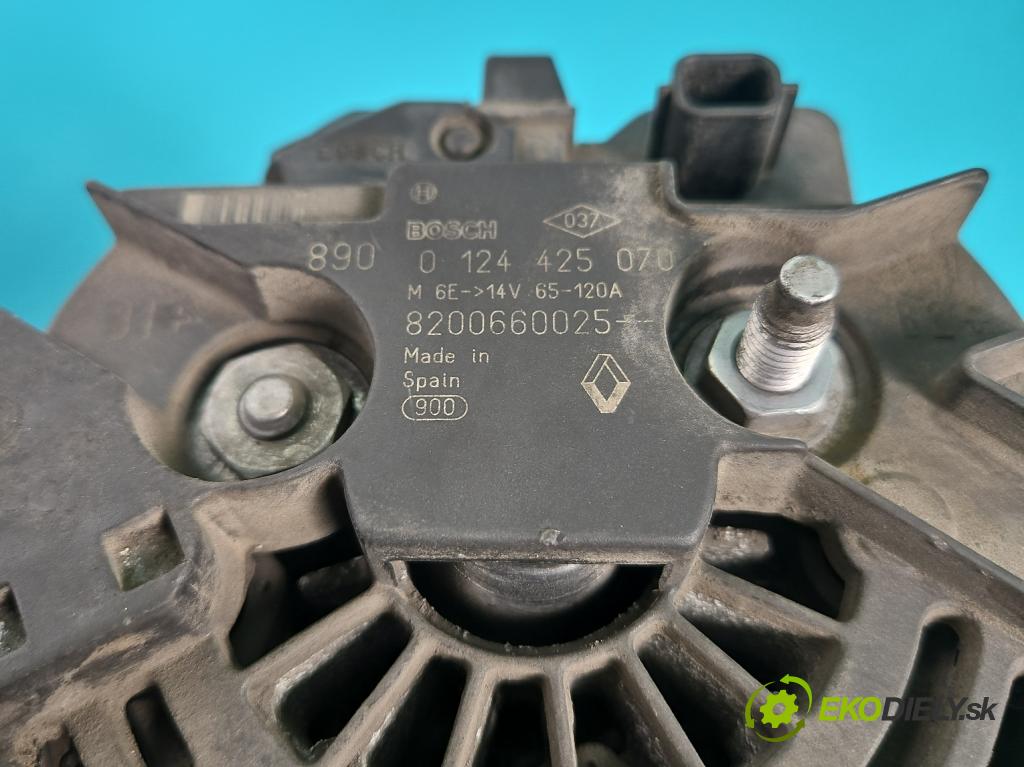 Renault Megane III 2008-2016 1.6 16V 110 HP manual 81 kW 1598 cm3 5- Alternator 0124425425070 (Alternátor)