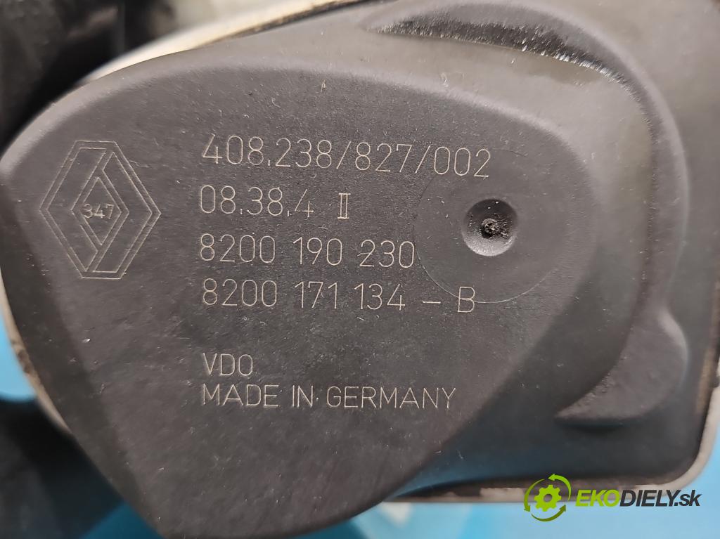 Renault Megane III 2008-2016 1.6 16V 110 hp manual 81 kW 1598 cm3 5- škrticí klapka 8200190230 (Škrticí klapka)