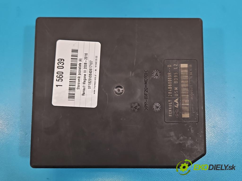 Renault Megane III 2008-2016 1.6 16V 110 HP manual 81 kW 1598 cm3 5- riadiaca jednotka ostatné 284B60009R