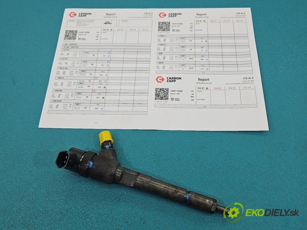 Opel Corsa C 2000-2006 1.3 cdti 69KM manual 51 kW 1248 cm3 3- vstřikovač 0445110083 (Vstřikovač paliva)