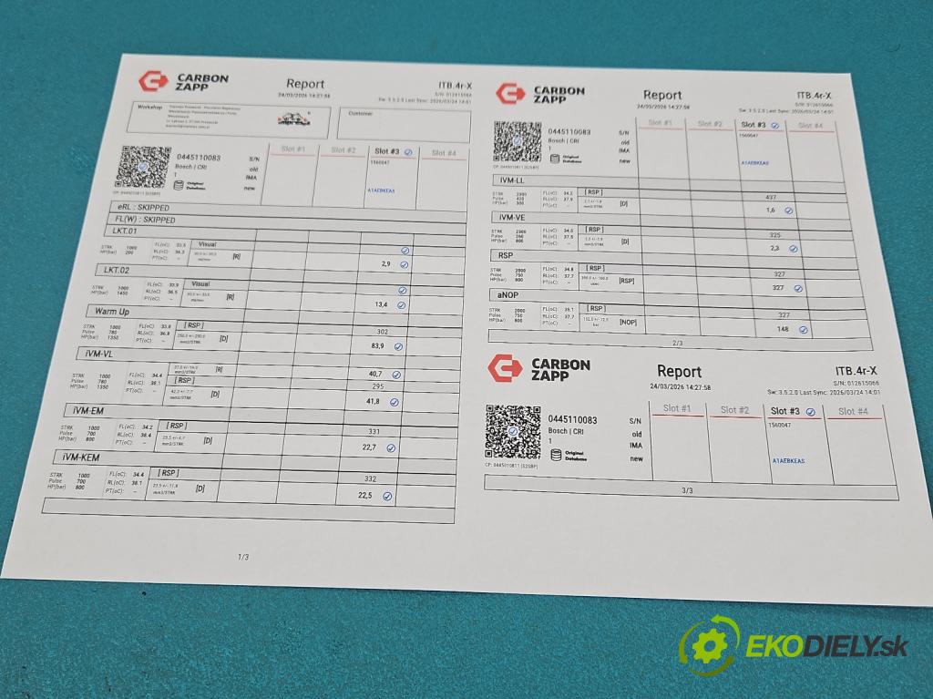 Opel Corsa C 2000-2006 1.3 cdti 69KM manual 51 kW 1248 cm3 3- vstrek 0445110083 (Vstrekovač paliva)