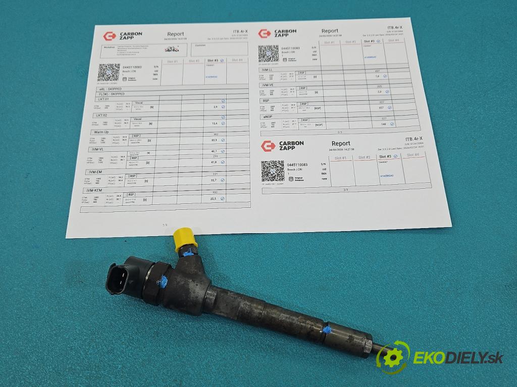 Opel Corsa C 2000-2006 1.3 cdti 69KM manual 51 kW 1248 cm3 3- vstřikovač 0445110083 (Vstřikovač paliva)