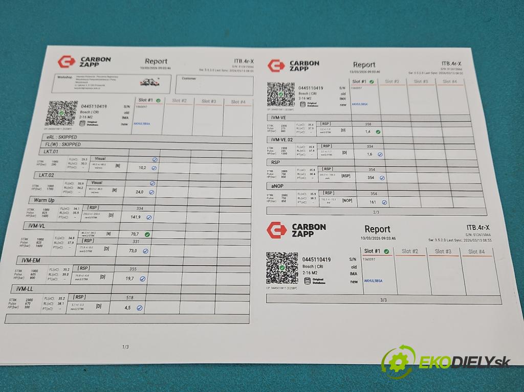 Fiat Freemont 2.0 jtd 170 HP manual 125 kW 1956 cm3 5- vstrek 0445110419 (Vstrekovač paliva)
